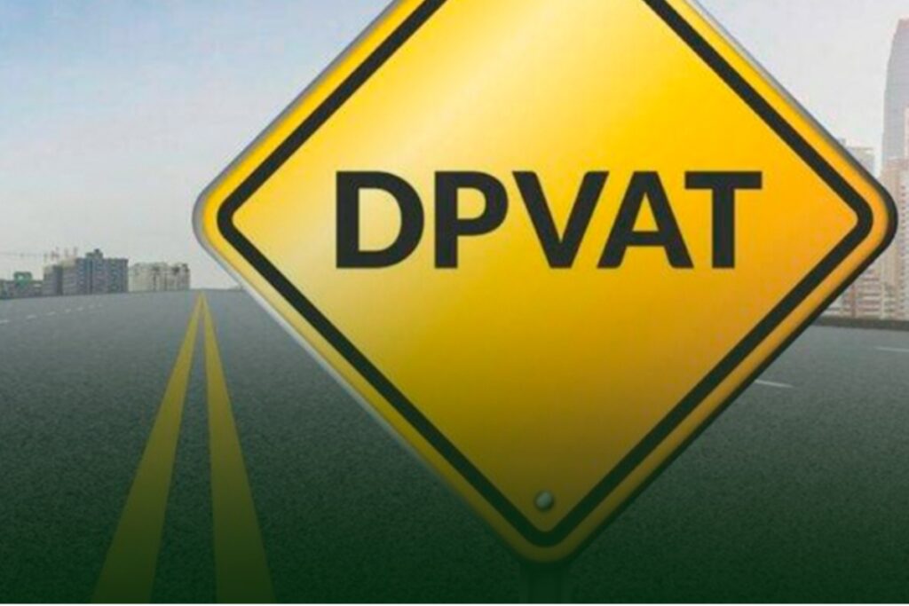 DPVAT insurance sign on highway background