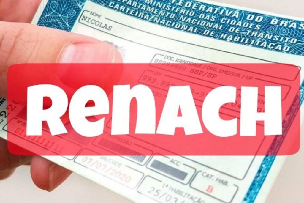 Brazilian driver's license with RENACH overlay