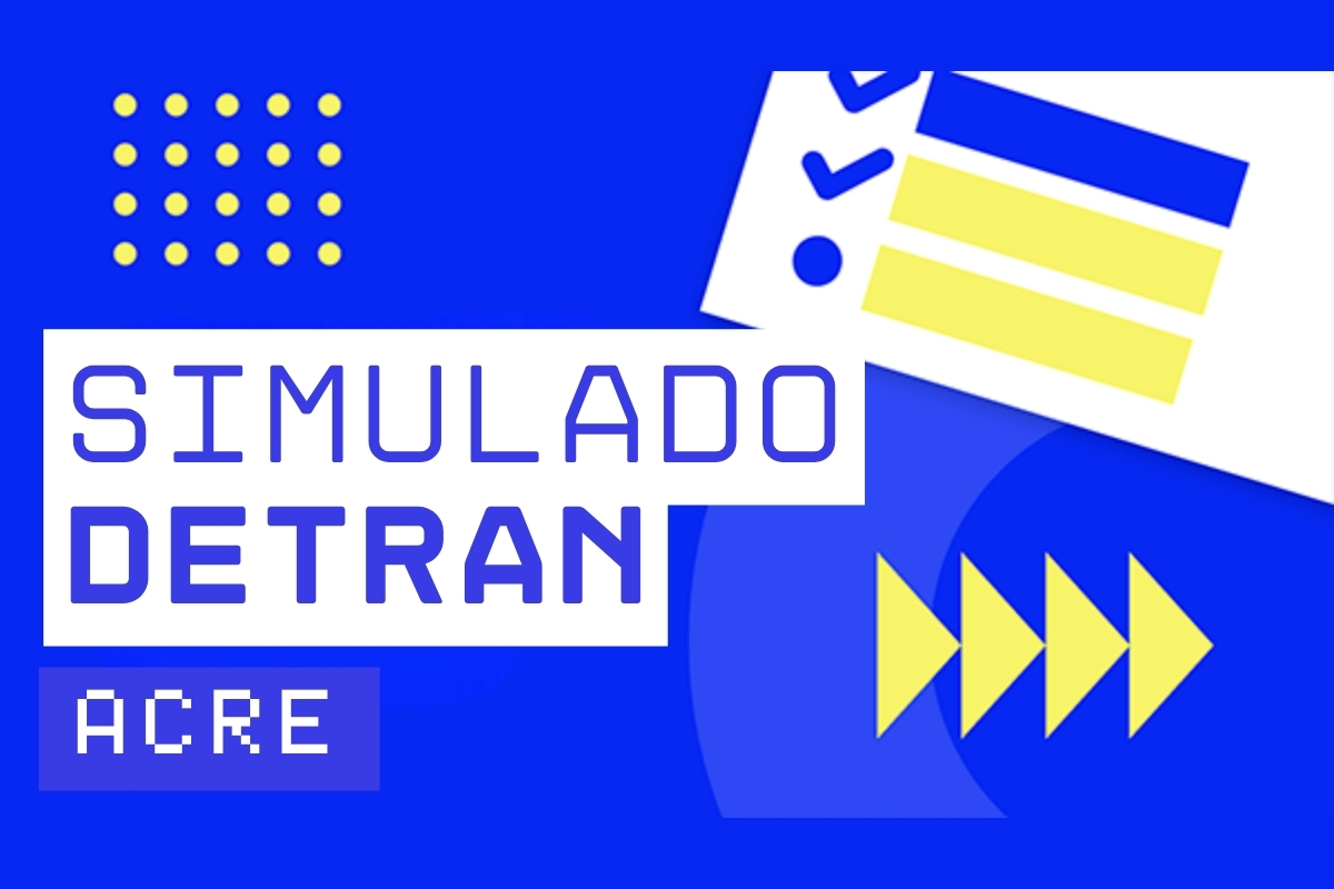 Simulado do Detran Acre, design moderno.